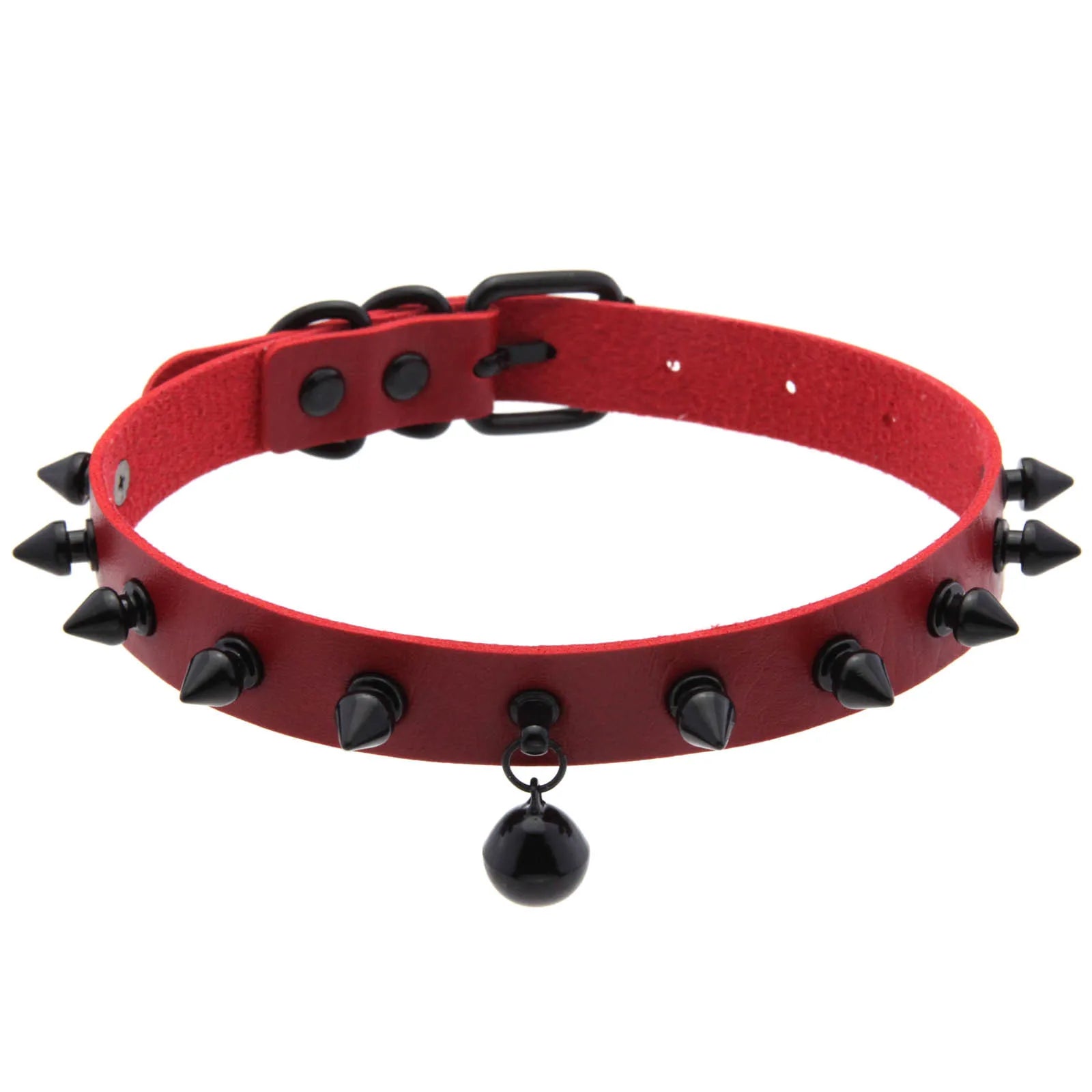 Punk Spiked Bell Choker