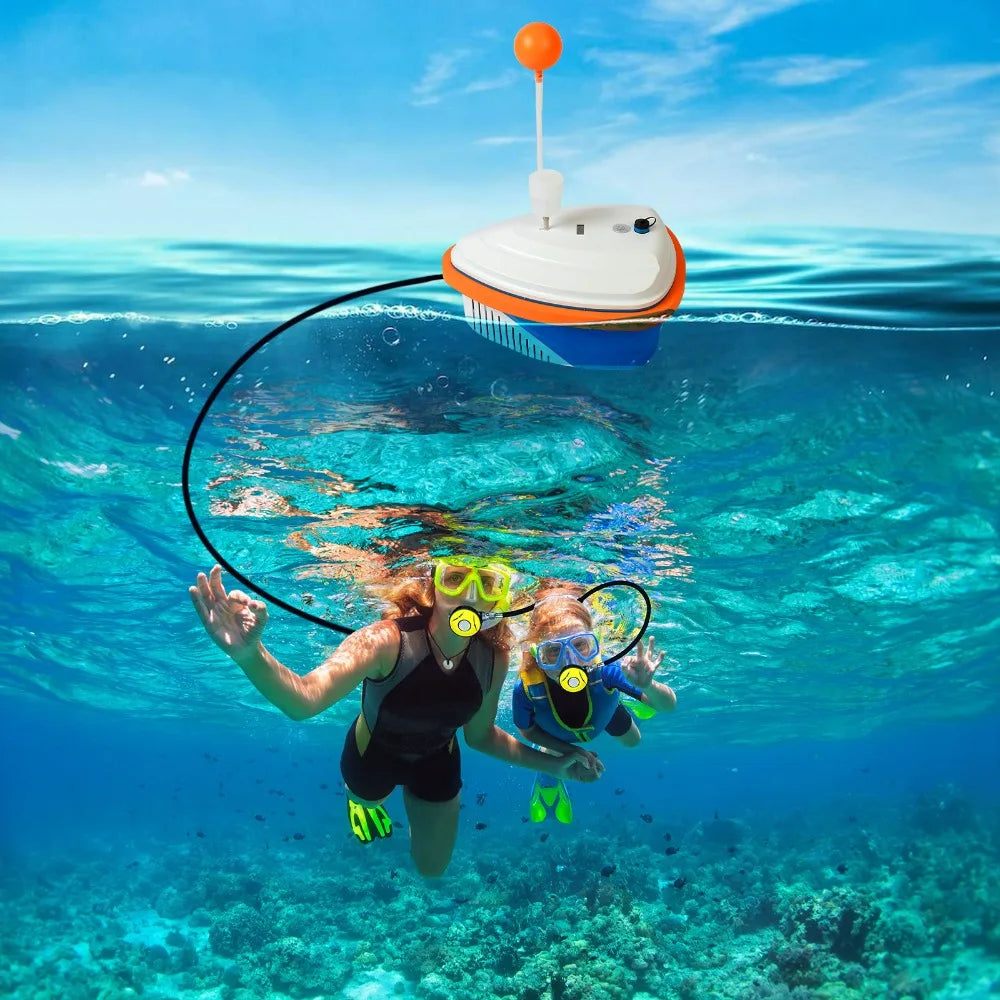 Diving Hookah System Underwater Diving Ventilator Waterproof Portable Scuba Gear 7-10H/50-60 Feet Powerful Motor Air Compressor
