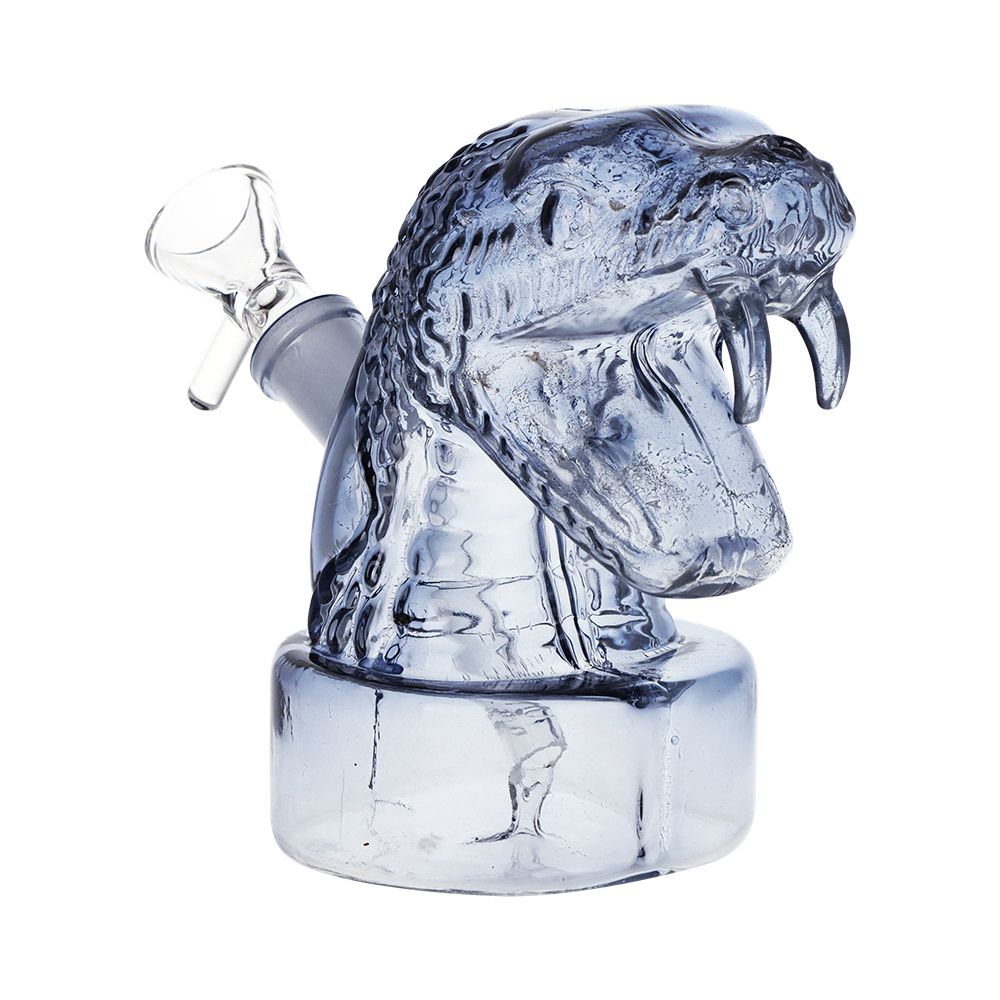 BUNDLE - SeshGear Striking Snake Glass Water Pipe - 4.75" / 14mm F / Assorted Colors 3ct