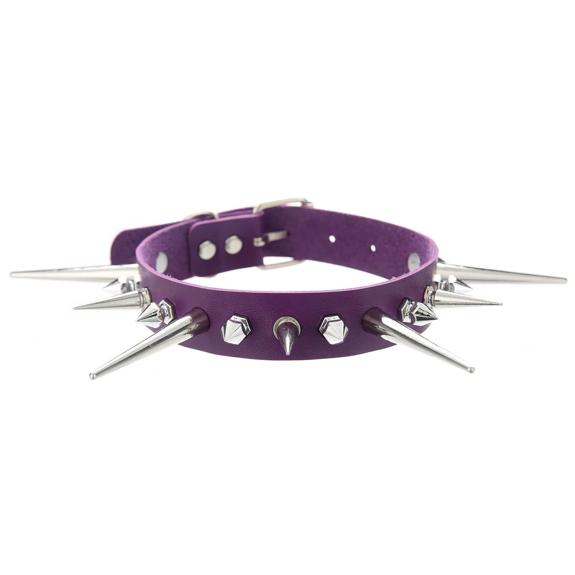 Punk Long Spike Studded Choker Collar