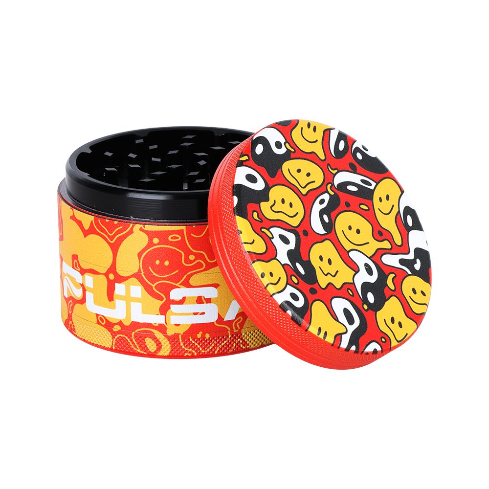 6CT DISPLAY - Pulsar Design Series Aluminum Grinder V2 - 4pc / 2.5" / Assorted Designs