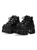 Black Gothic Chunky Platform High-Top Sneakers