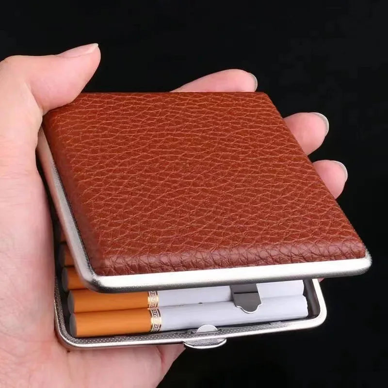 Metal Cigarette Case 20pcs Leather