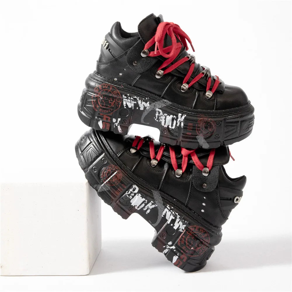 Women’s Gothic Graffiti Chunky Platform Sneakers