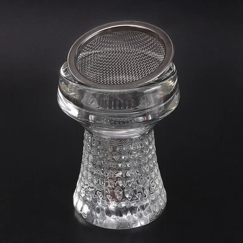 Glass Shisha Hookah Bowl with Net Nargile Sheesha Narguile Chicha Cachimbas Hookah Flavor Bowl Hookah Shisha Flavor Holder Bowl