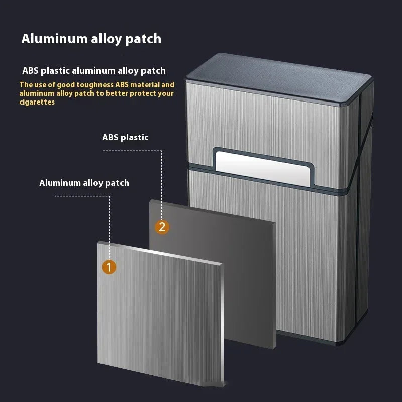 Portable Slim Aluminum Cigarette Case