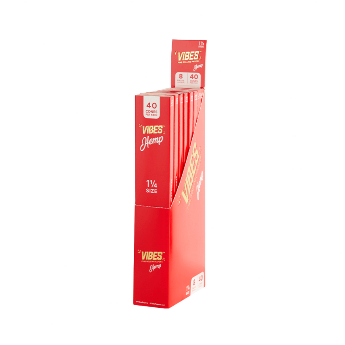 VIBES Cones Box - 1.25" - 40 Pack