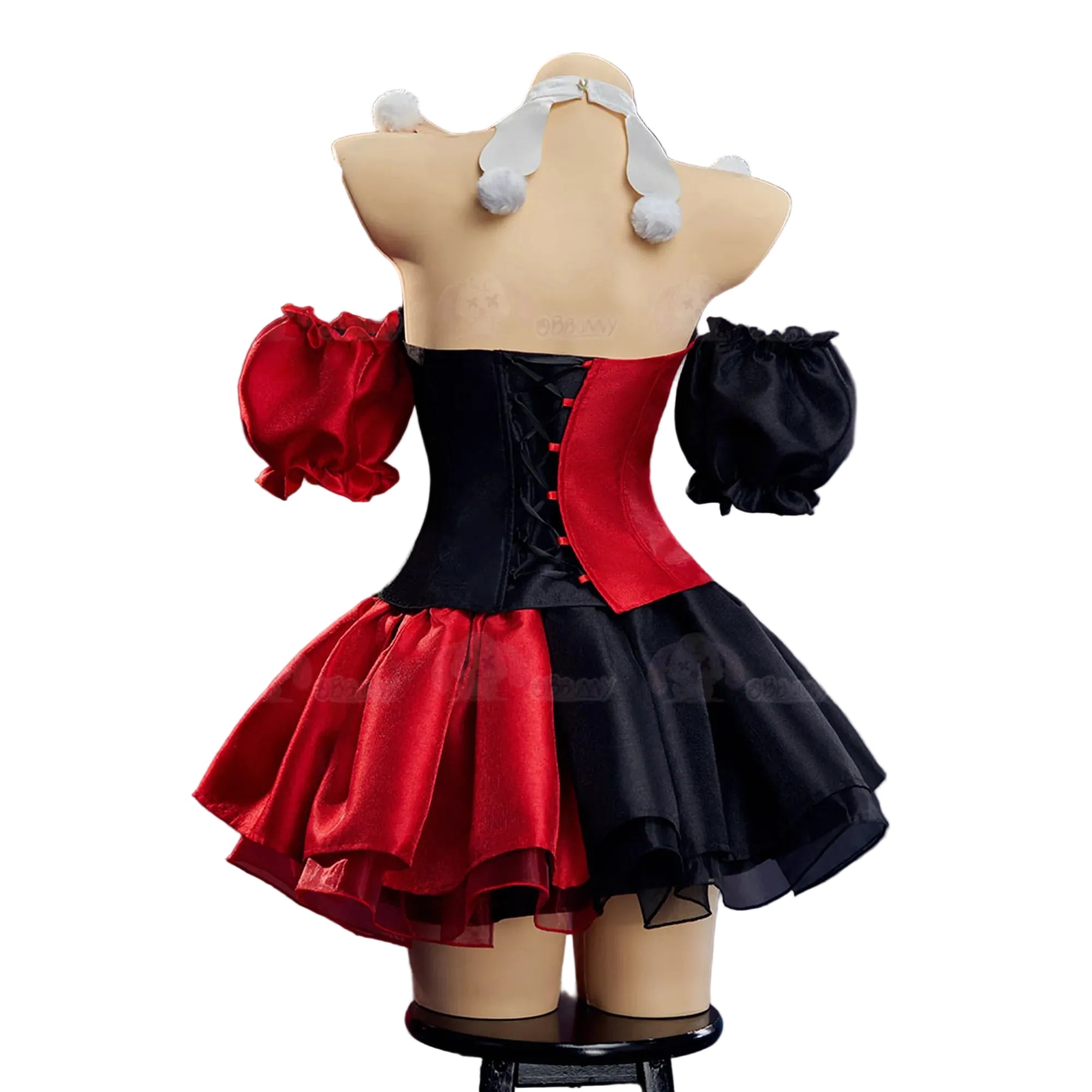 Red & Black Gothic Clown Lolita Cosplay Costume