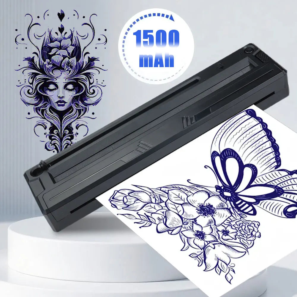 Wireless Tattoo Transfer Stencil Printer Bluetooth Thermocopier Portable Tattoo Copier Machine Tattoo Transfer Paper Supply