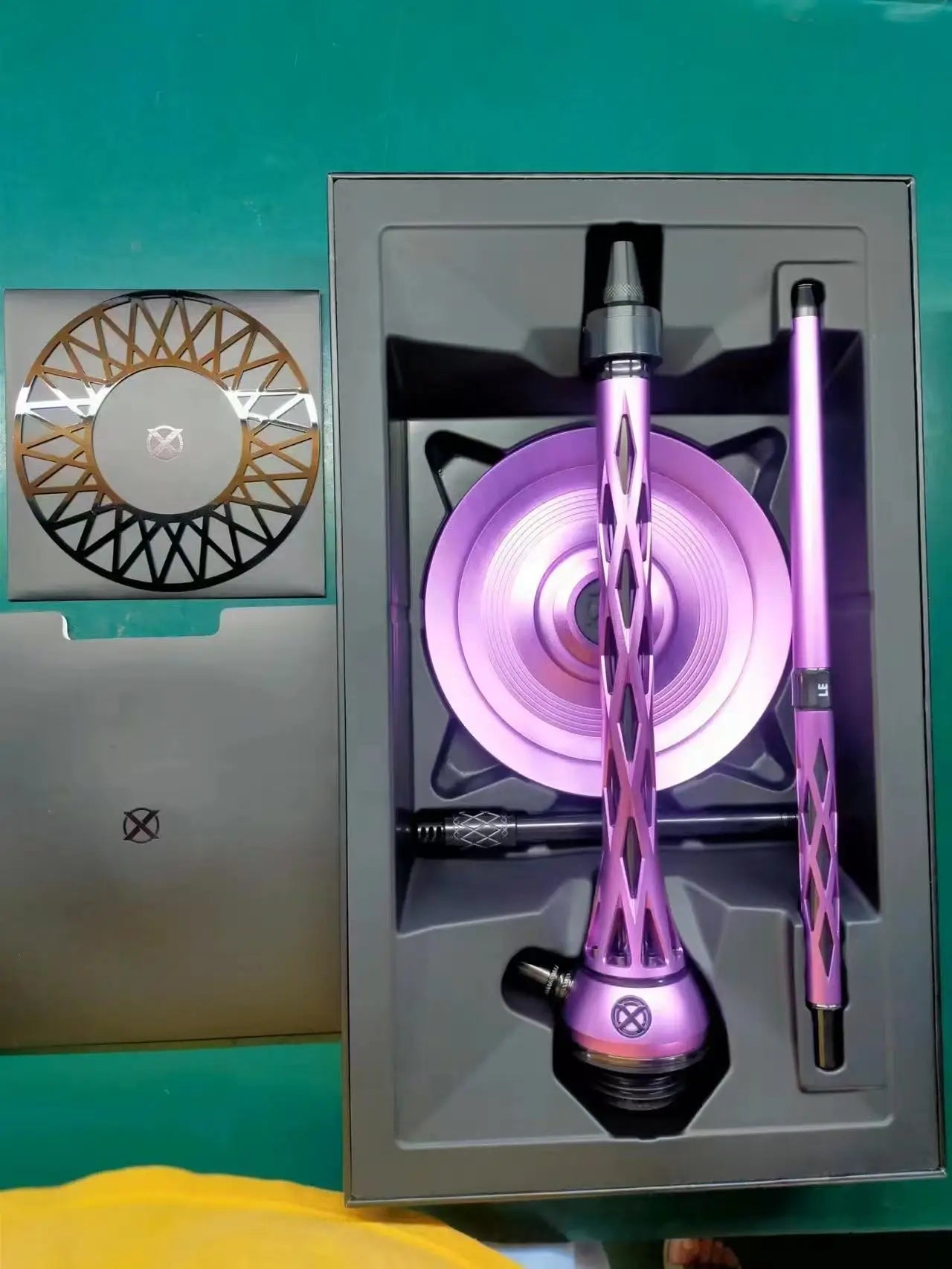 Factory Customizing Luxury Premium Hookah Stainless Steel High Quality Blade Hookah One M Green Gold Russian Hookah