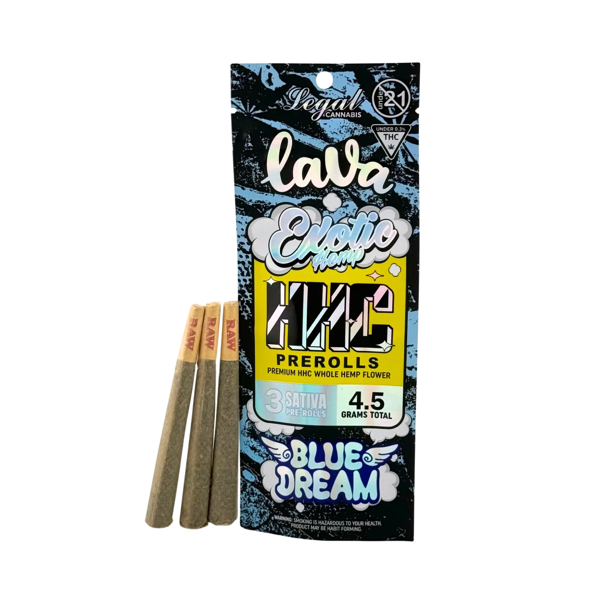 LAVA Exotic Hemp HHC Pre-Rolls 3pk (4.5g Total)