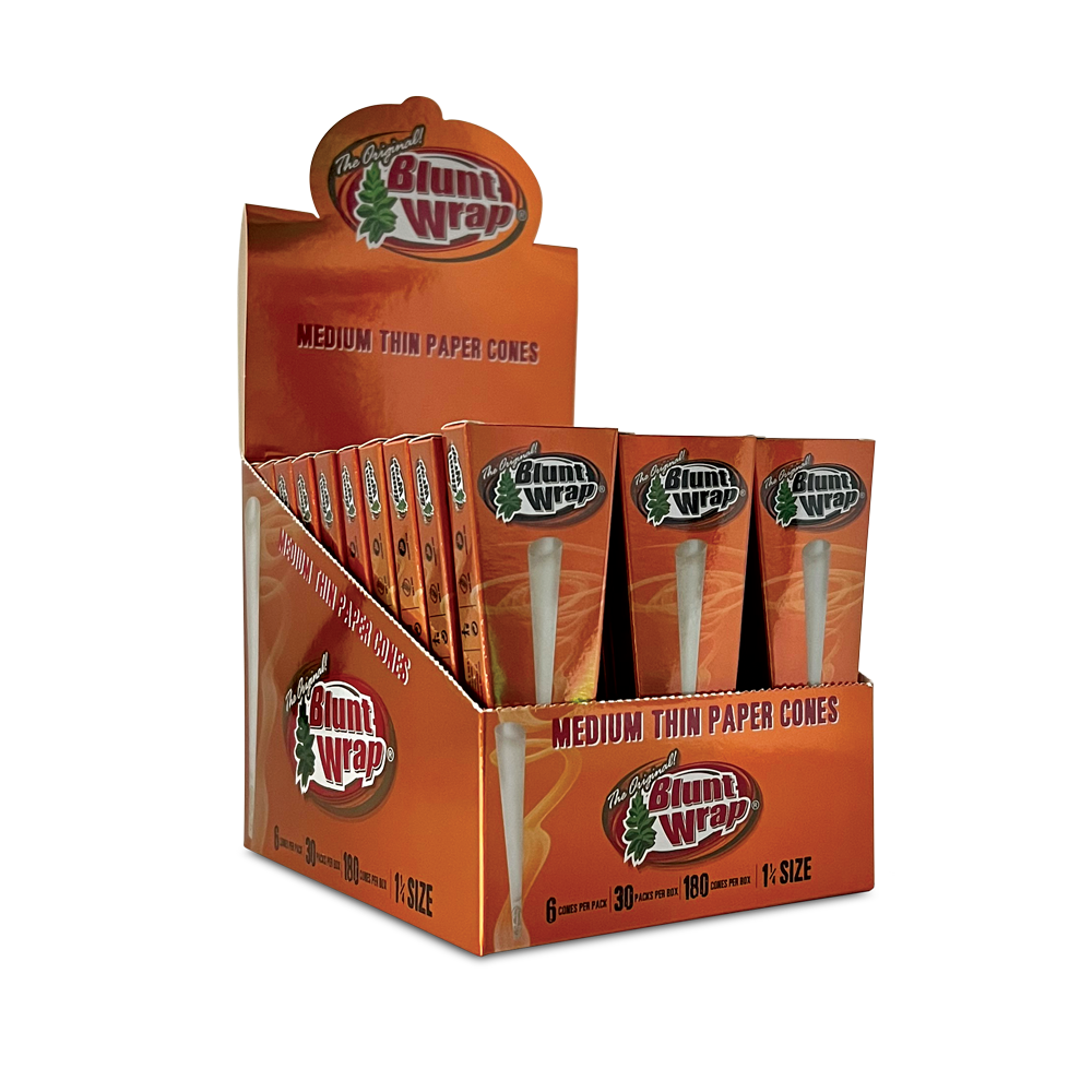 Blunt Wrap 1 1/4 Medium Thin Paper Cones 30-Pack