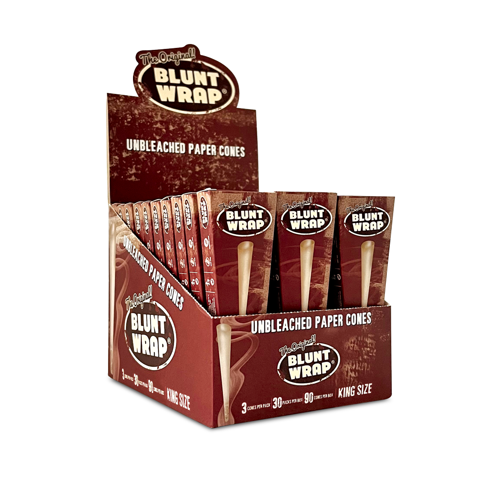 Blunt Wrap King Unbleached Paper Cones 30-Pack