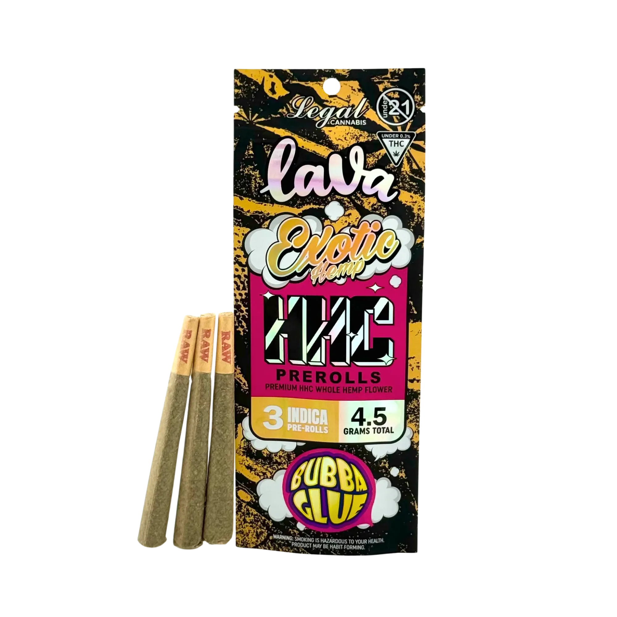 LAVA Exotic Hemp HHC Pre-Rolls 3pk (4.5g Total)