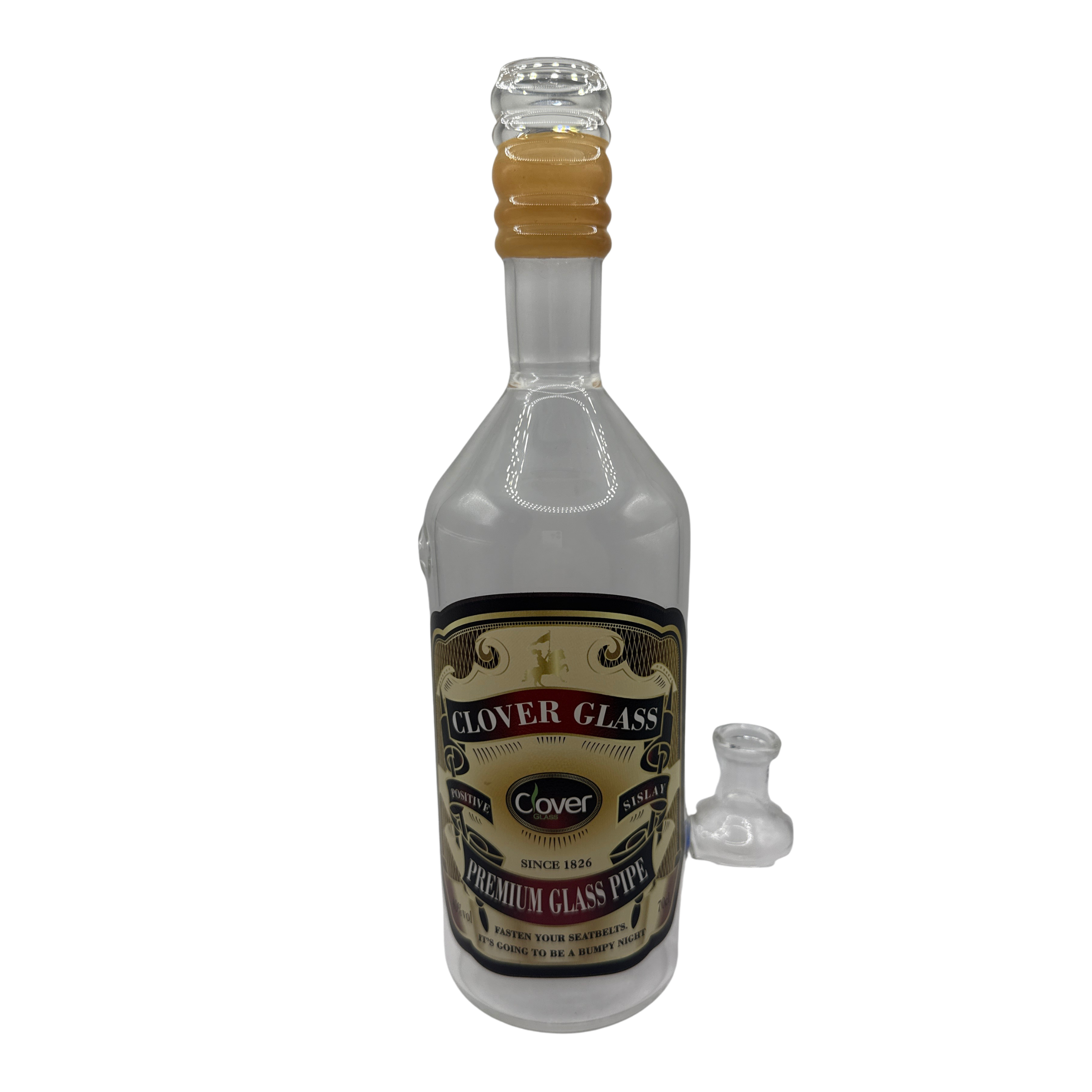 Clover Glass Premium Bottle-Style Glass Water Pipe