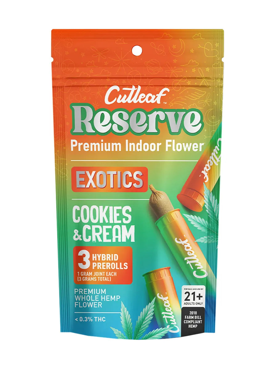 Cutleaf Reserve Exotic Prerolls 3pk