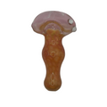 Peachy Shroom Glass Hand Pipe
