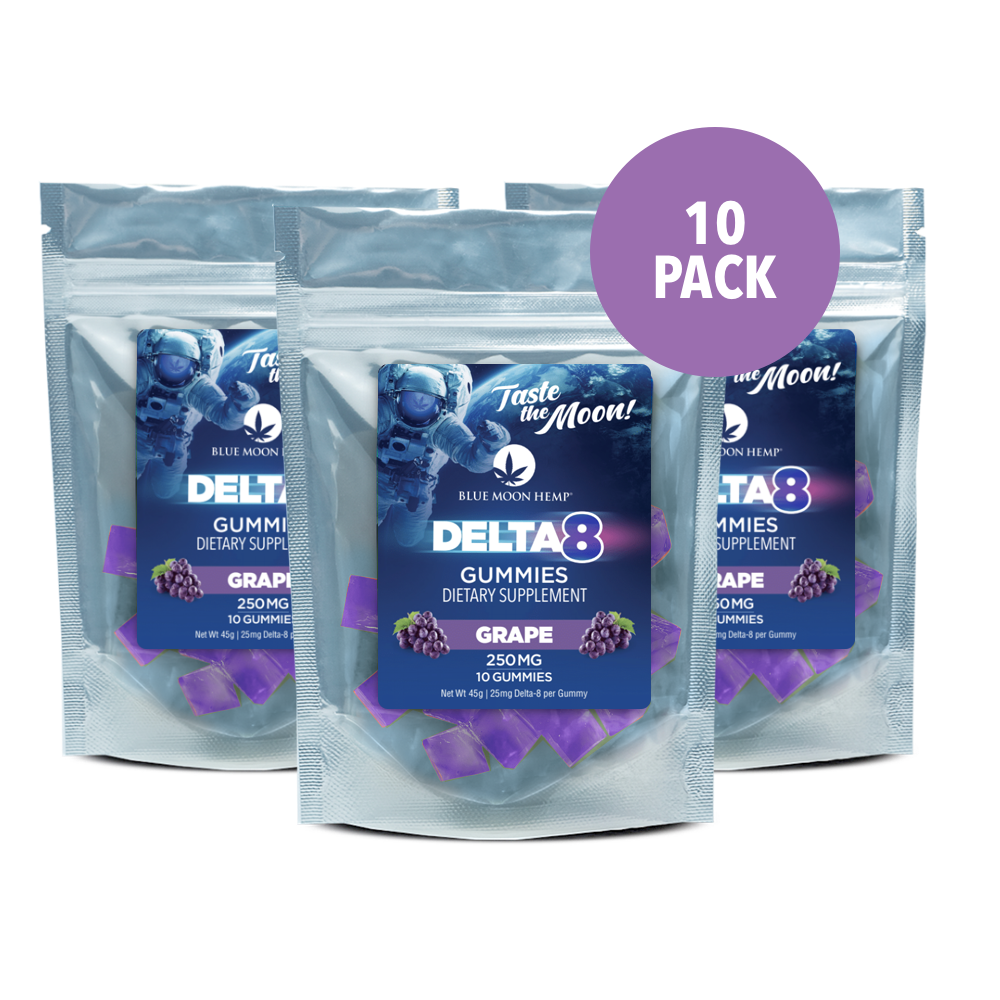 Delta 8 Grape Gummies 250mg – 10 Pack