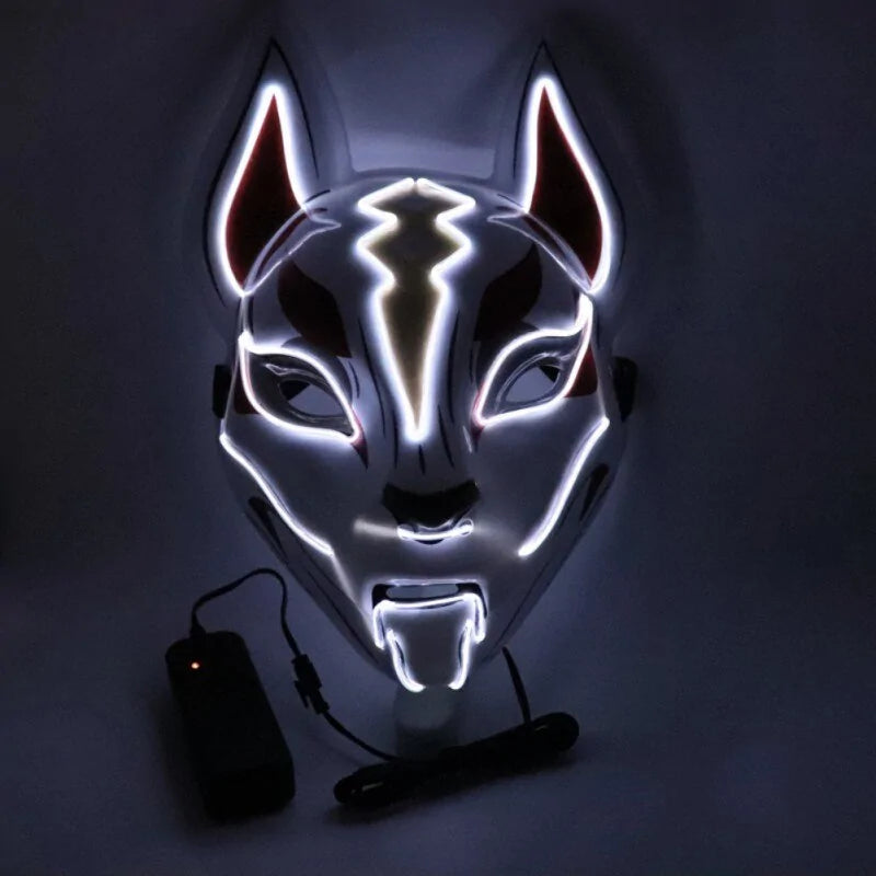 Neon EL Wire Joker Halloween Mask