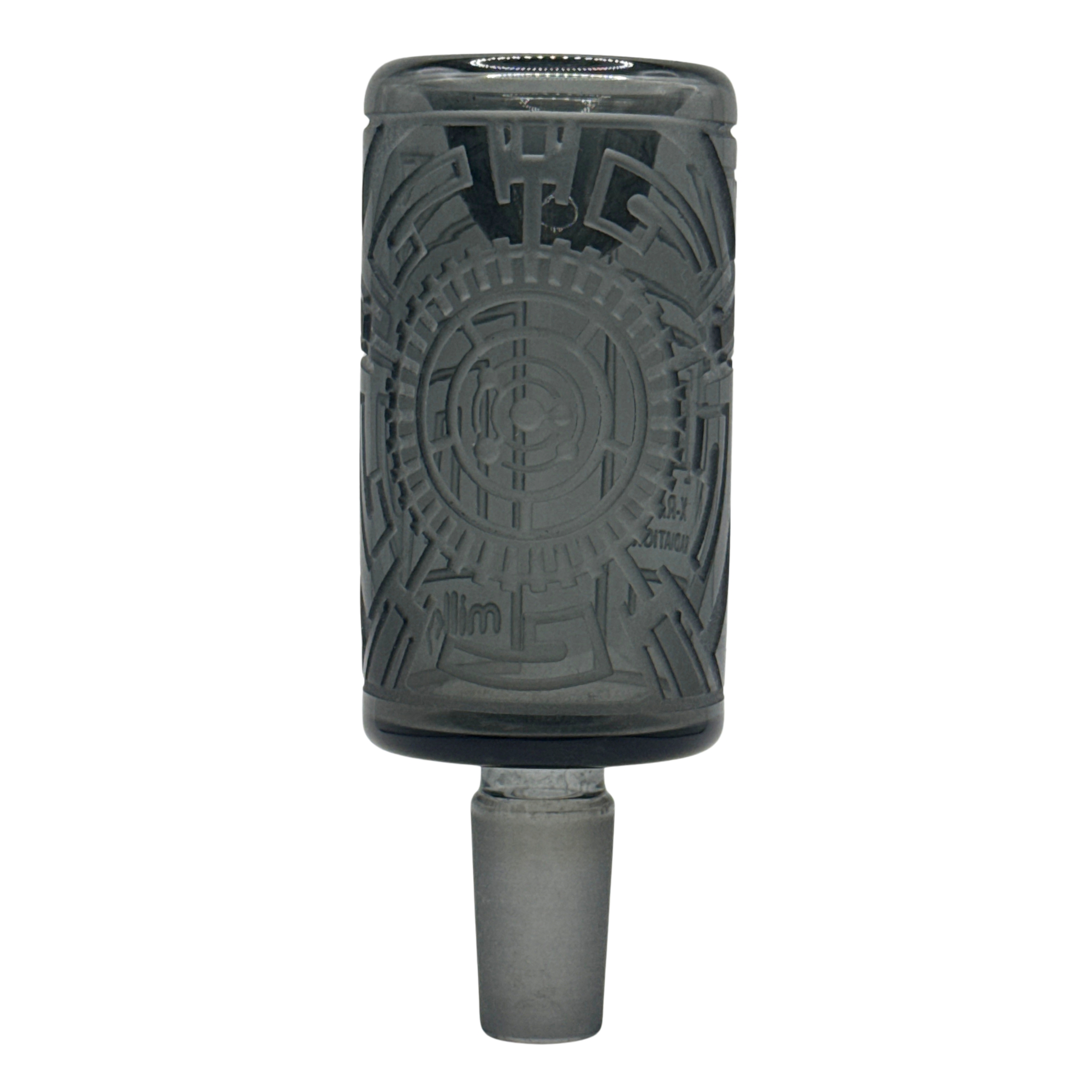 Dark Circuit Glass Water Pipe – Smoke Gray