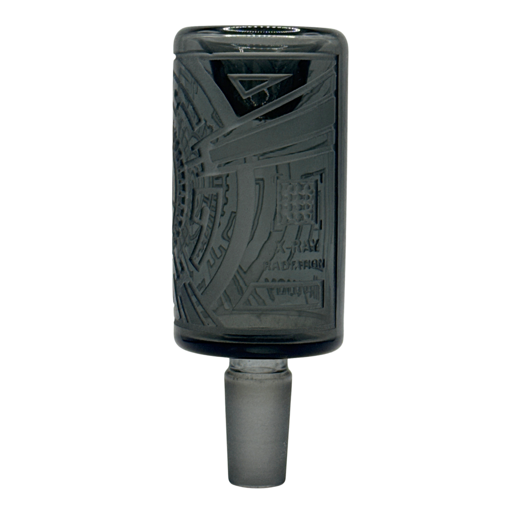 Dark Circuit Glass Water Pipe – Smoke Gray