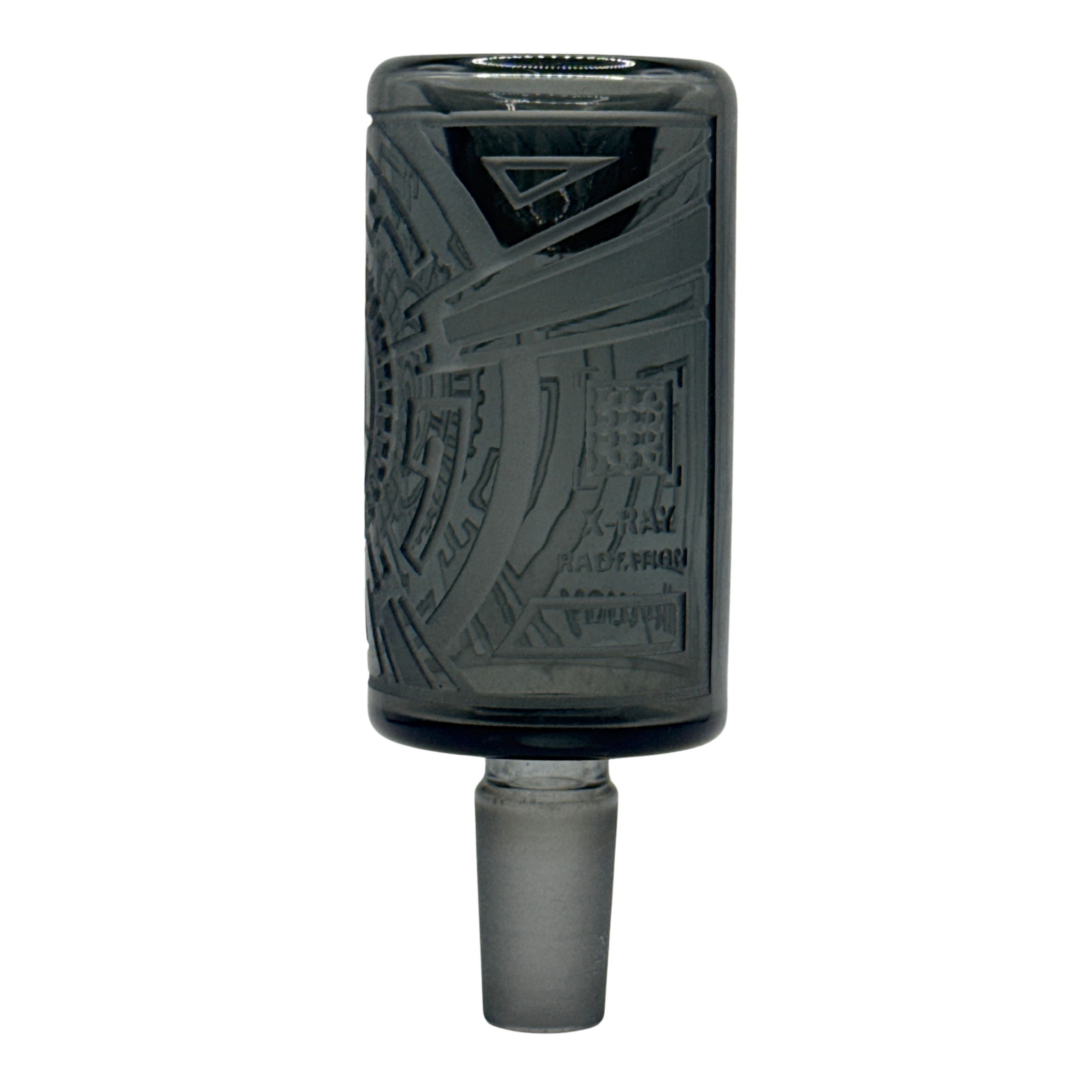 Dark Circuit Glass Water Pipe – Smoke Gray