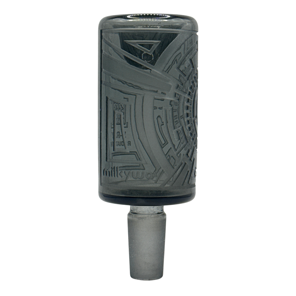 Dark Circuit Glass Water Pipe – Smoke Gray