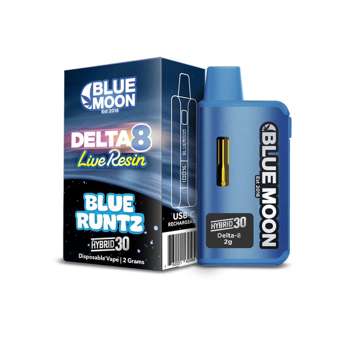 2G Delta 8 Disposable Vape Blue Runtz