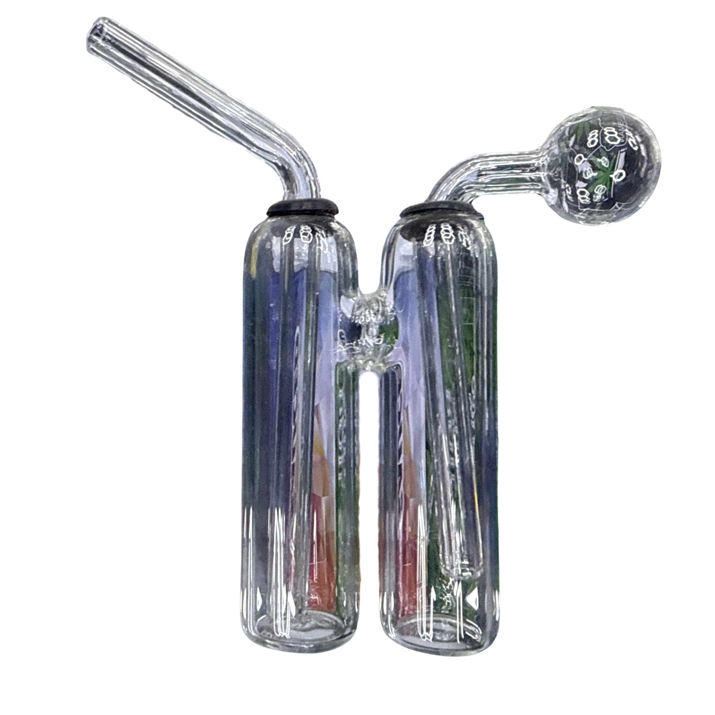 Dual Chamber Glass Oil Burner Bubbler