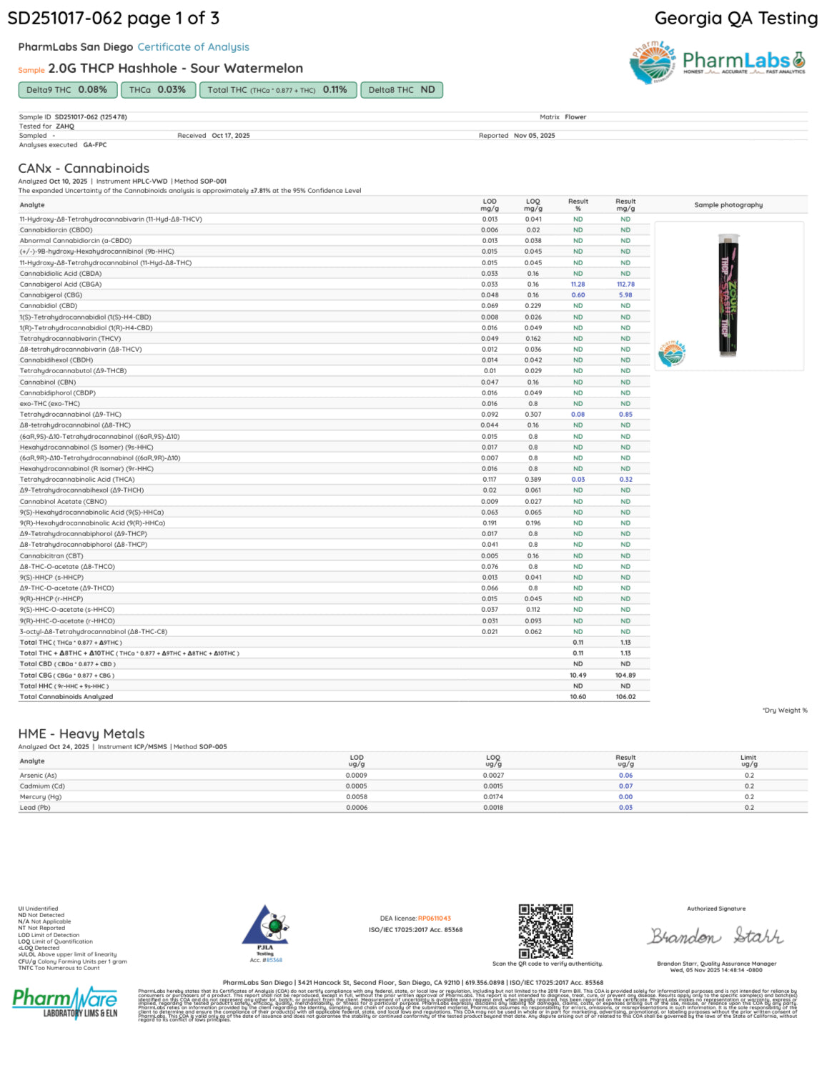 ZOUR STASH “Sour Watermelon” 2g Preroll (Indica)
