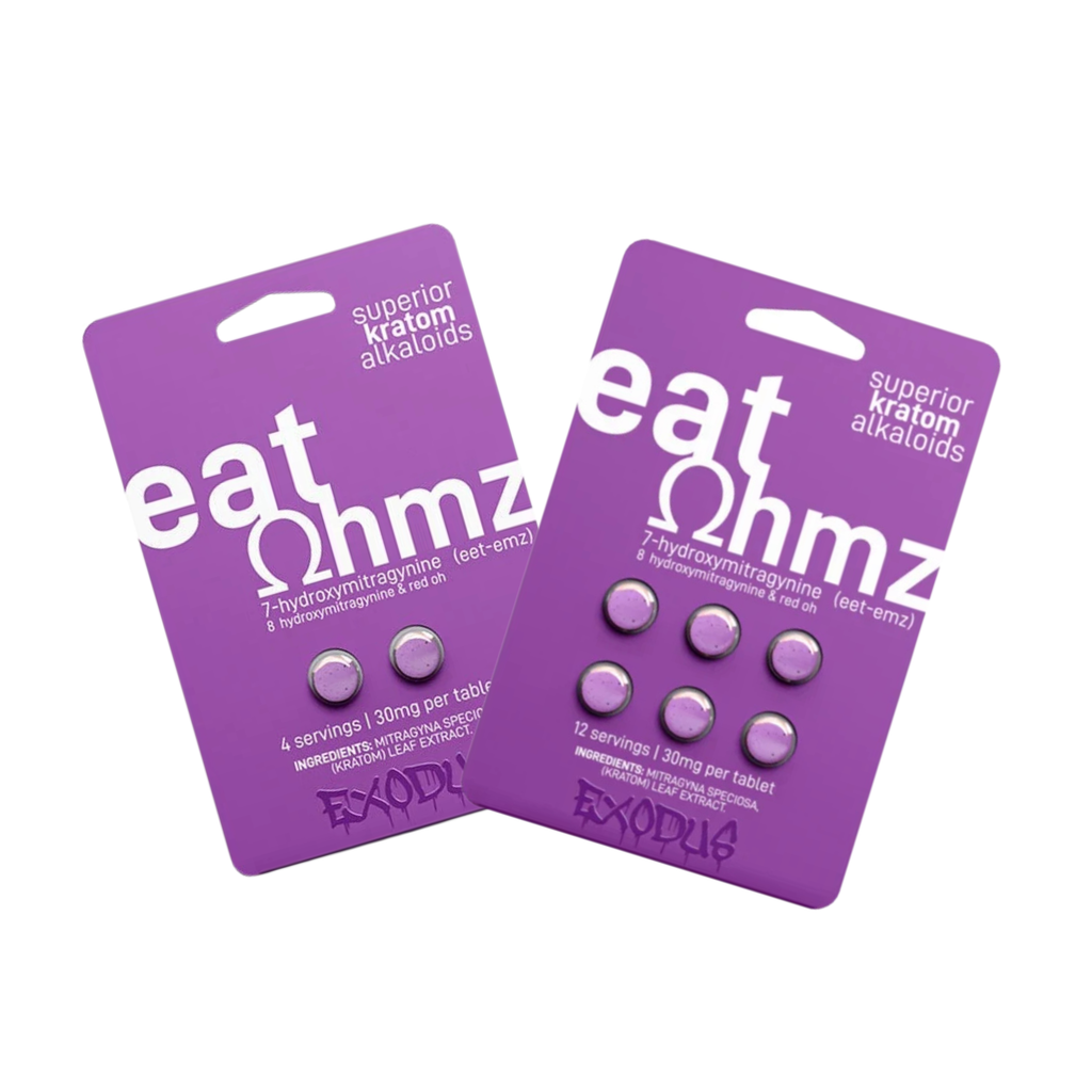 Eat Ohmz 7-Hydroxy + 8-Hydroxy + Red OH Kratom Alkaloid Blend Tablets