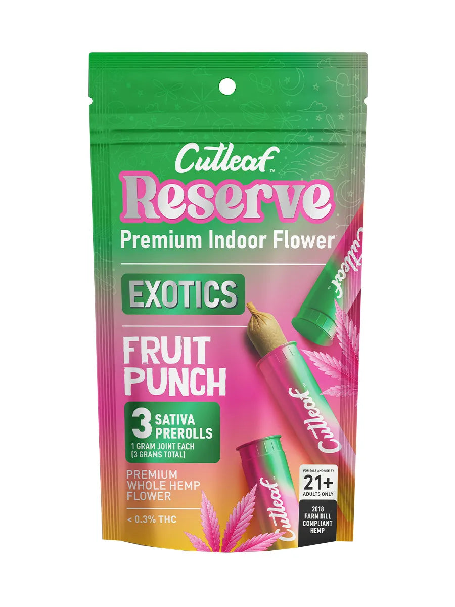 Cutleaf Reserve Exotic Prerolls 3pk