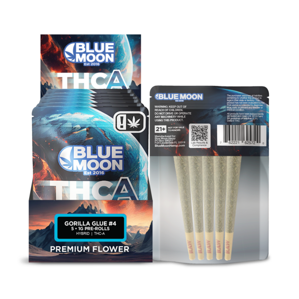 THC-A Gorilla Glue #4 Pre-Rolls – (10) 5 Packs
