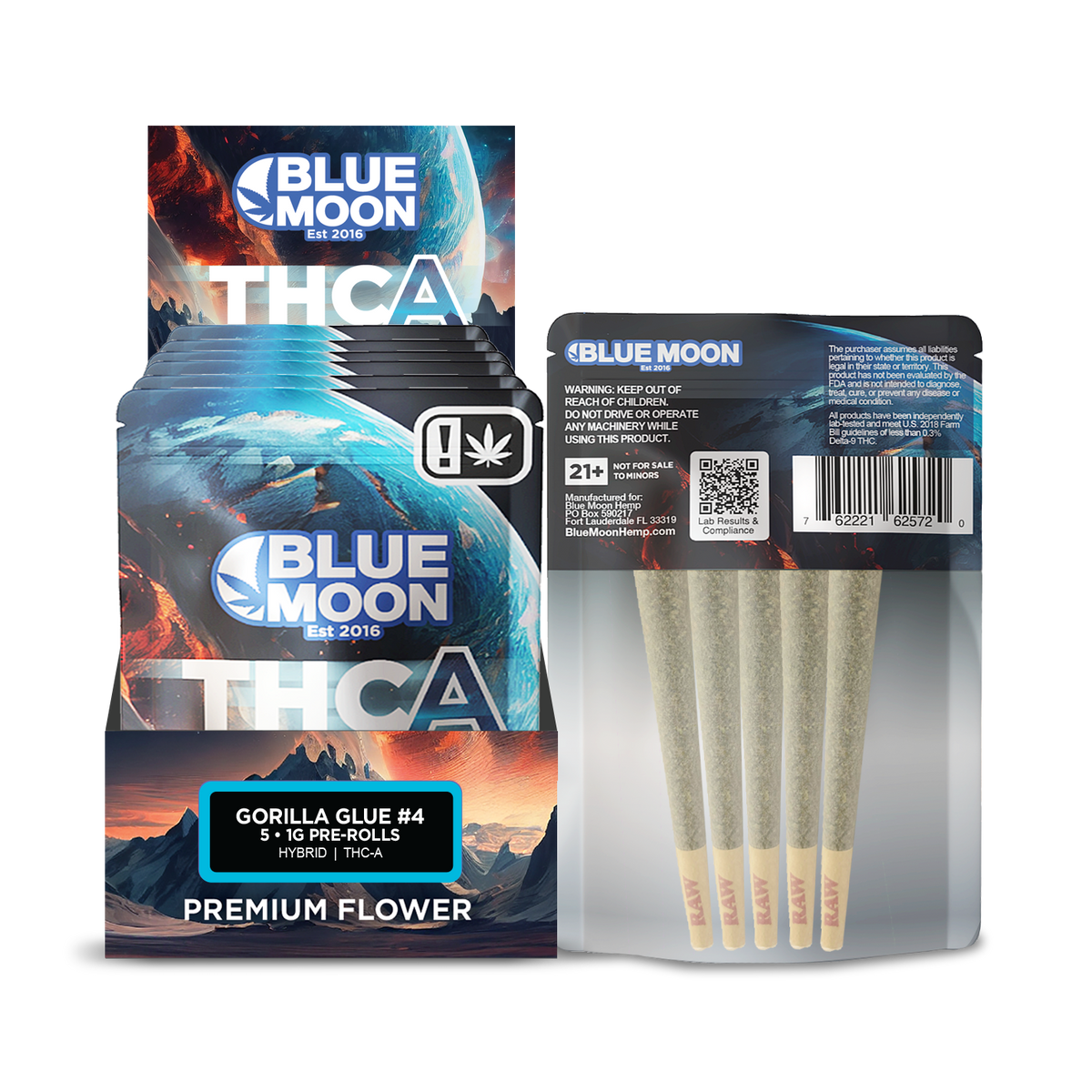 THC-A Gorilla Glue #4 Pre-Rolls – (10) 5 Packs
