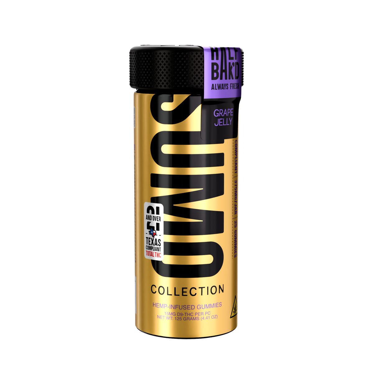 HALF BAK'D SUMO Gold Gummies - Grape Jelly / 25ct