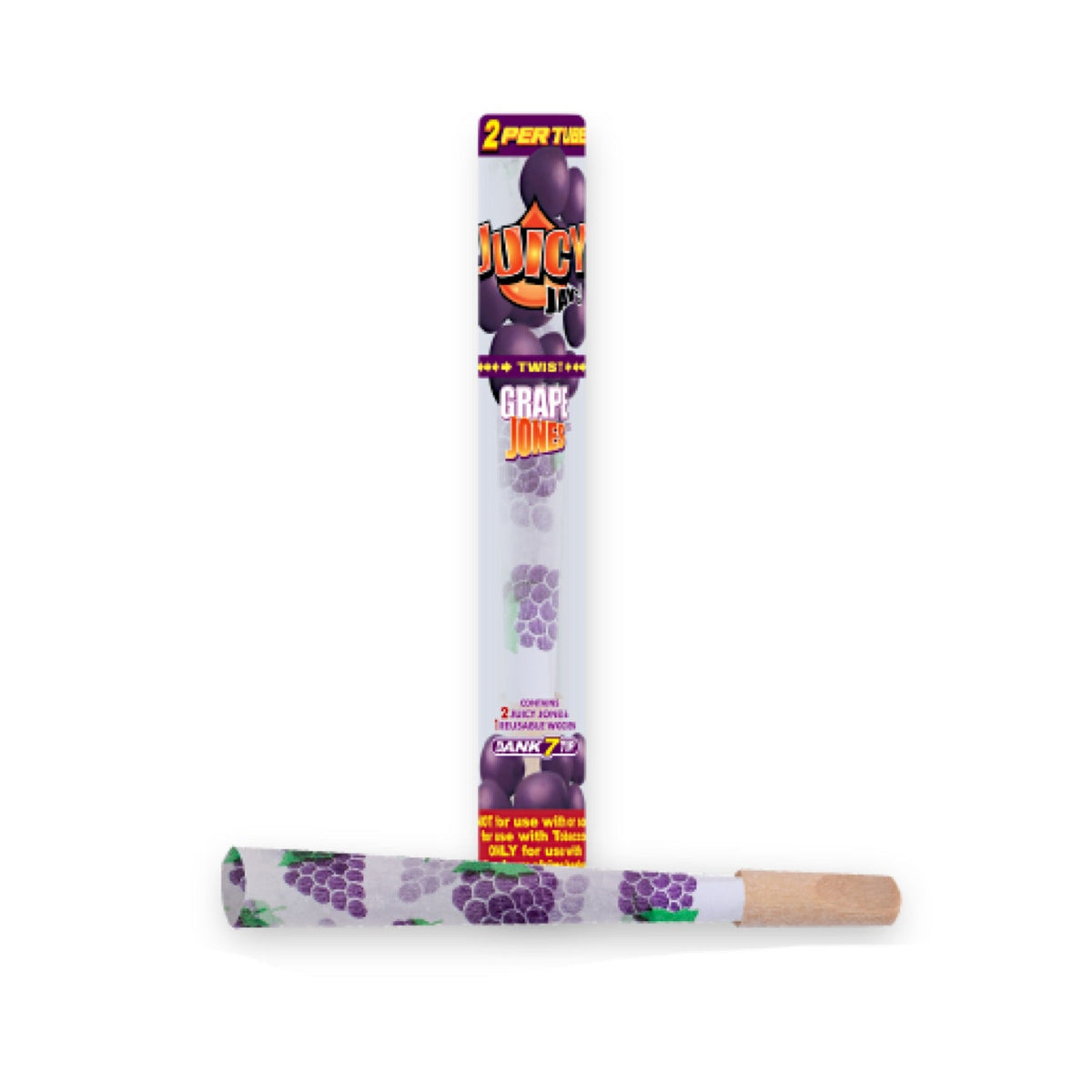 Juicy Jay’s Jones: 2PK Pre-Rolled Cones w. Dank 7 Wooden Tips | 24pc Display