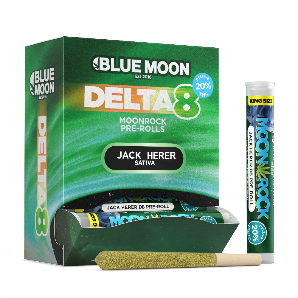 Moon Rock Jack Herer Delta 8 Pre-Roll w/ Kief – 20Pck