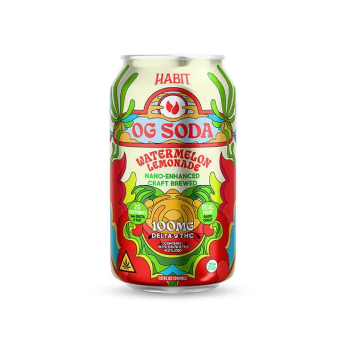 Habit 100mg Delta 9 THC OG Soda