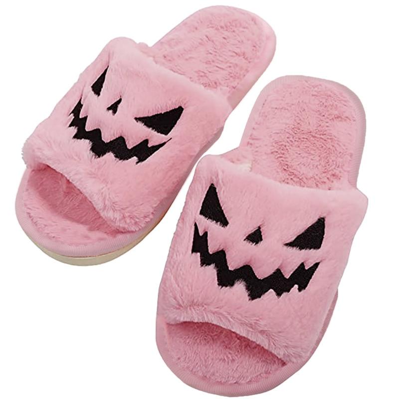 Halloween Pumpkin Plush Slippers