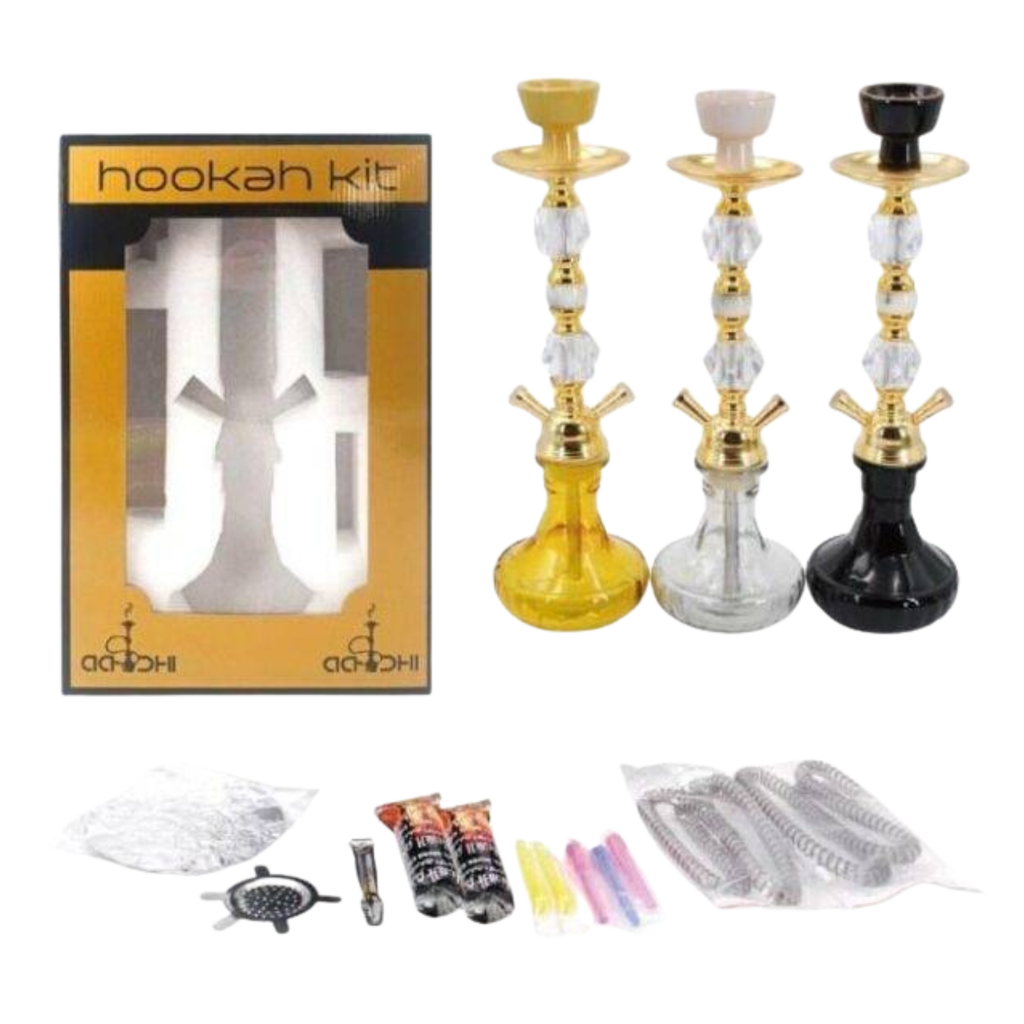 Aadhi Hookah Kit Gold Set 6PCS/1CT