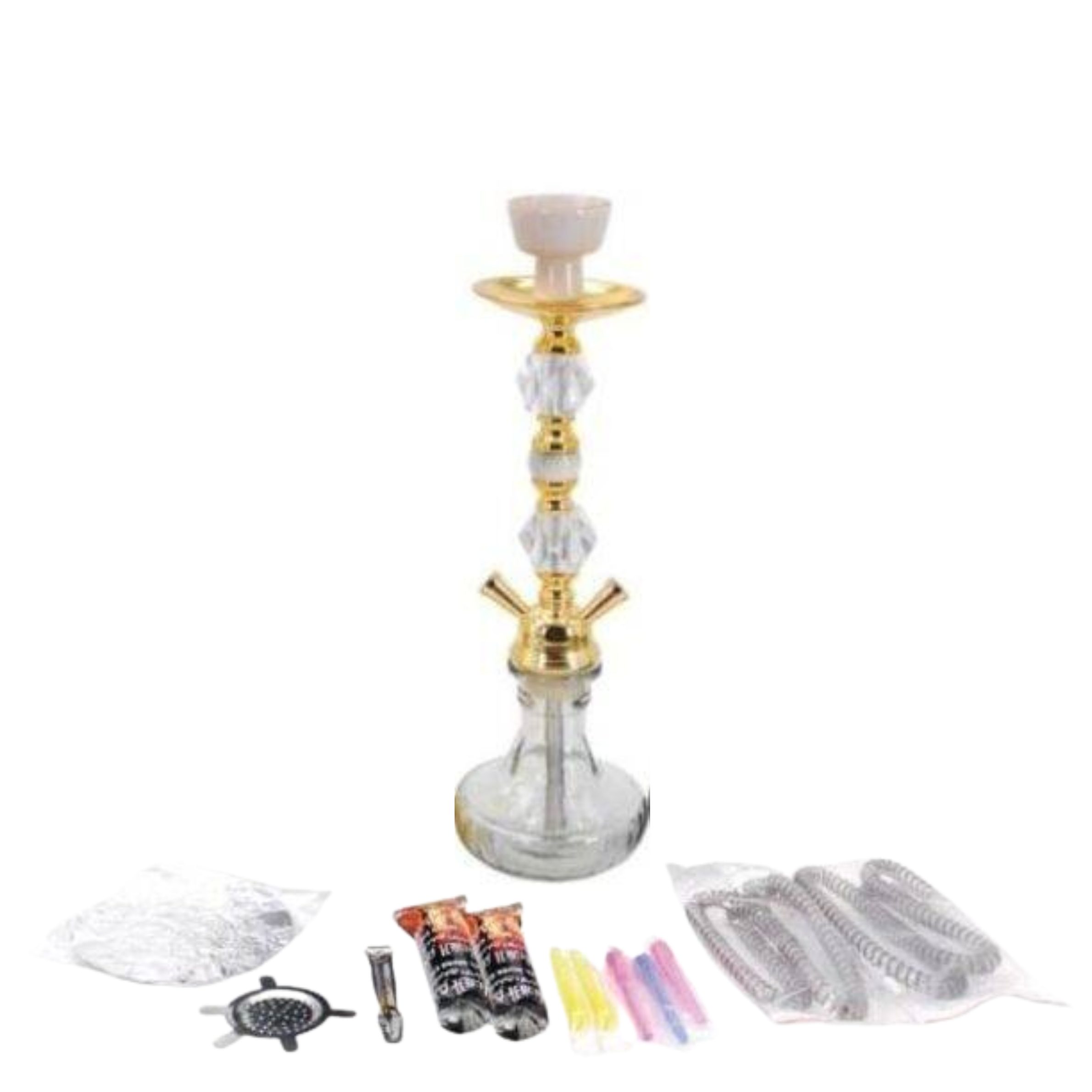 Aadhi Hookah Kit Gold Set 6PCS/1CT