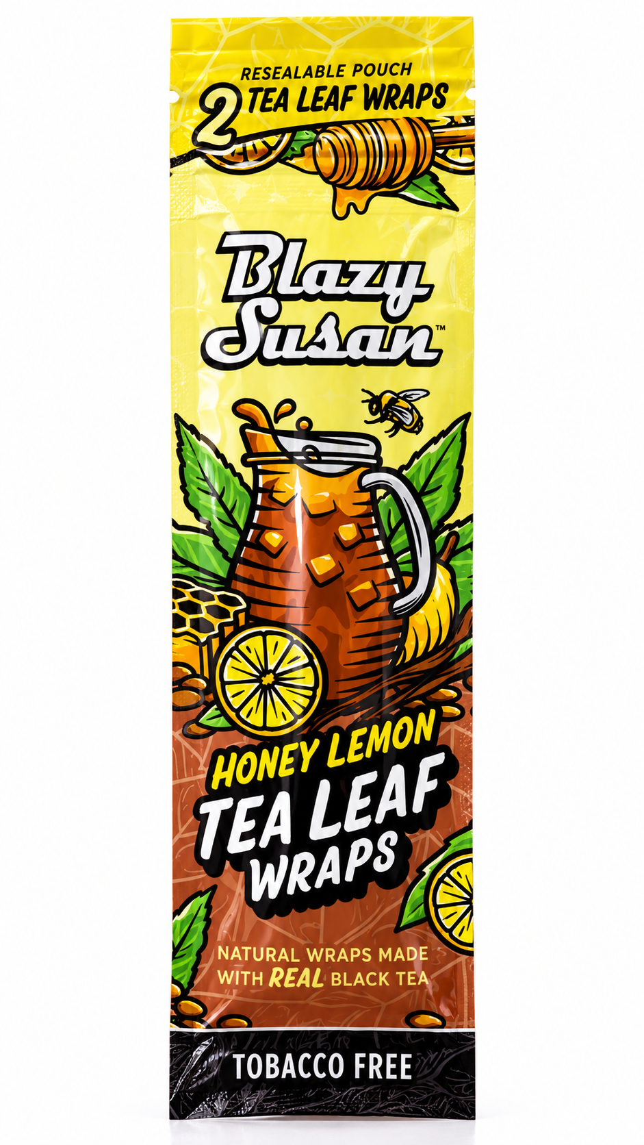 Blazy Susan Honey Lemon Tea Leaf Wraps – 2 Wraps