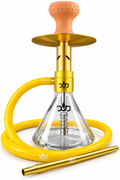 DUD Gold-Tone Hookah with Clear Base — Gold / Clear