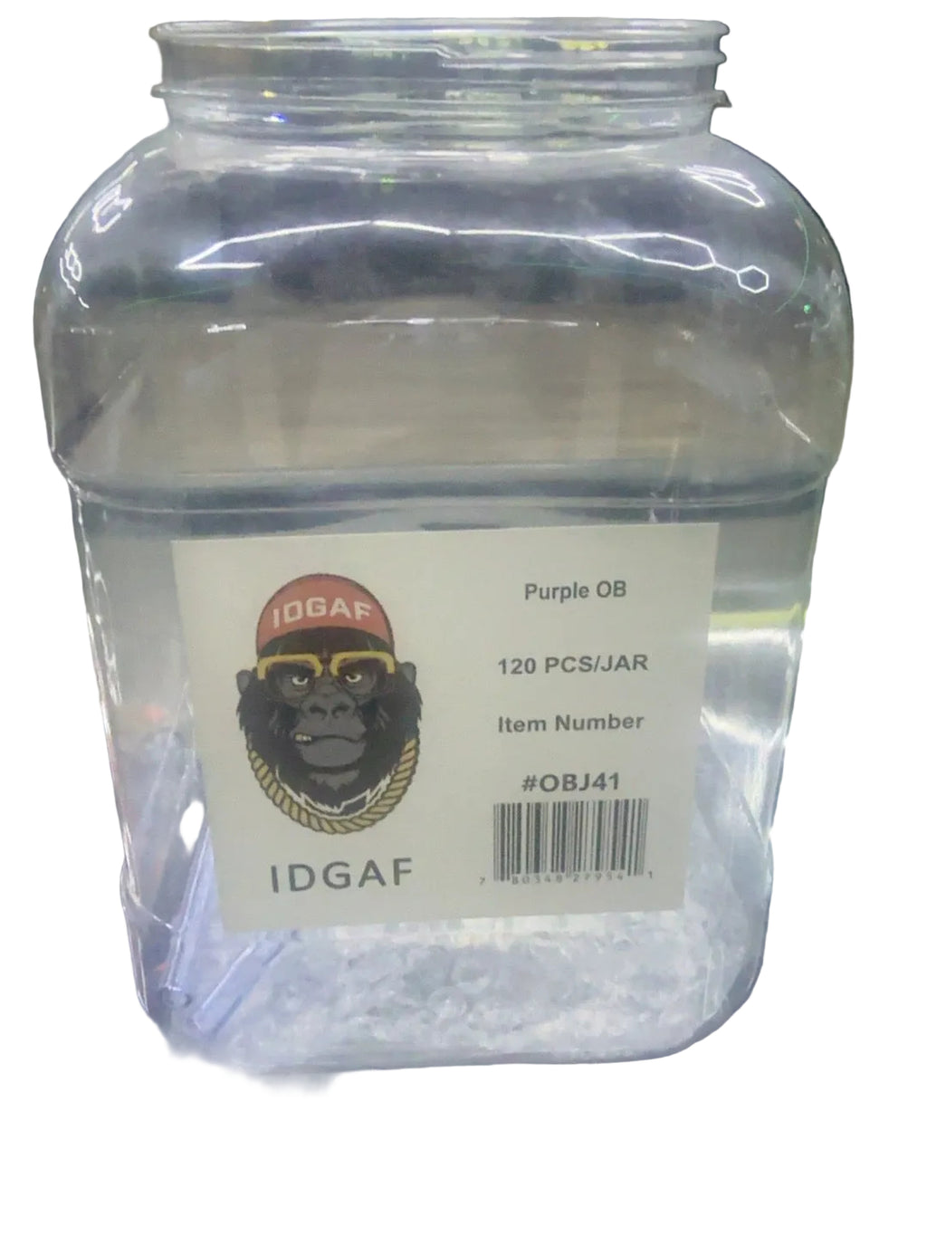 4" Straight Glass Oil Burner — Purple | IDGAF — product/package reference; one piece sold
