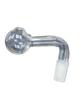 14mm Male L-Bend Oil Burner — Clear, Style C | IDGAF — product/package reference; one piece sold