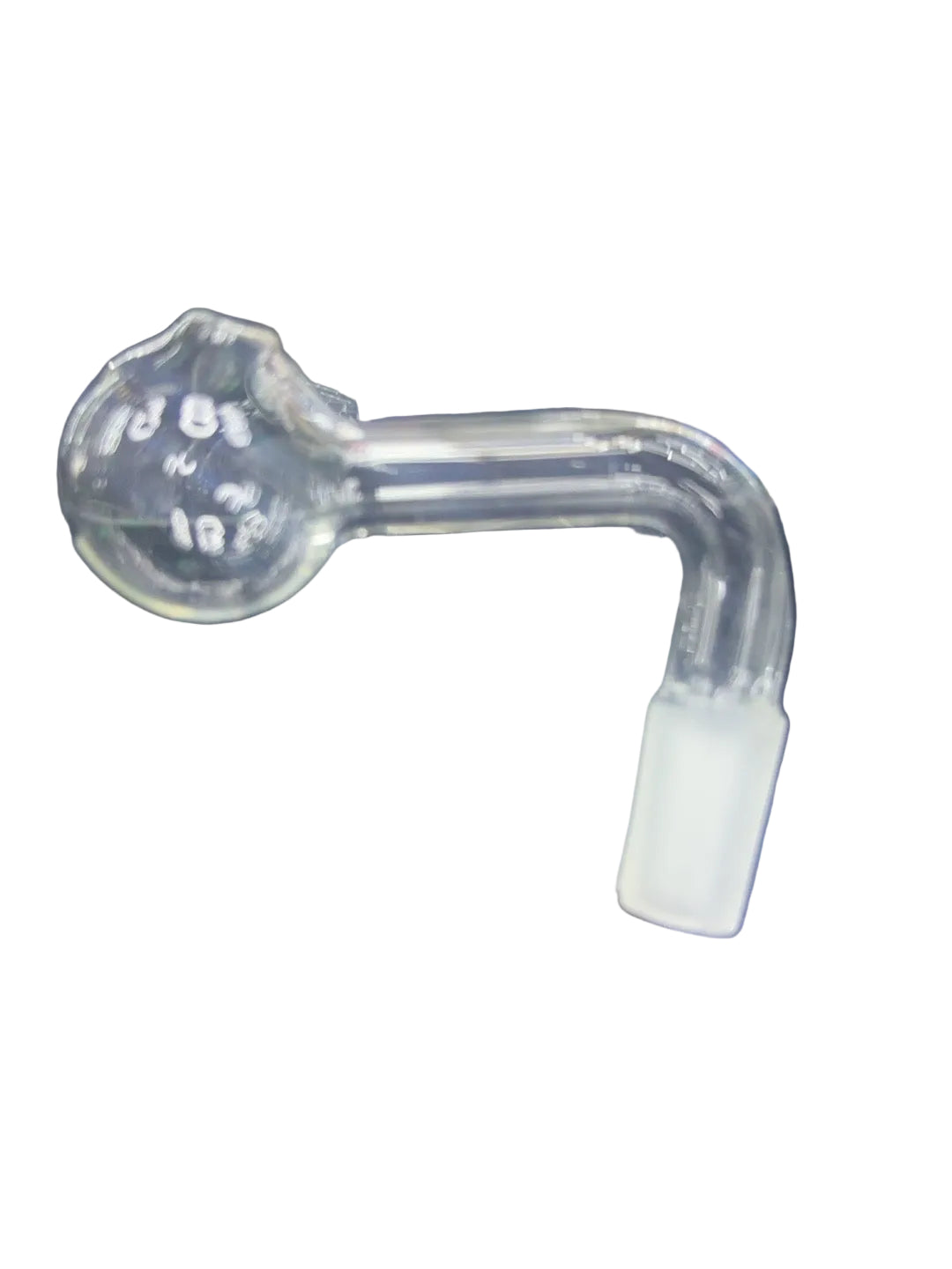 14mm Male L-Bend Oil Burner — Clear, Style C | IDGAF — product/package reference; one piece sold