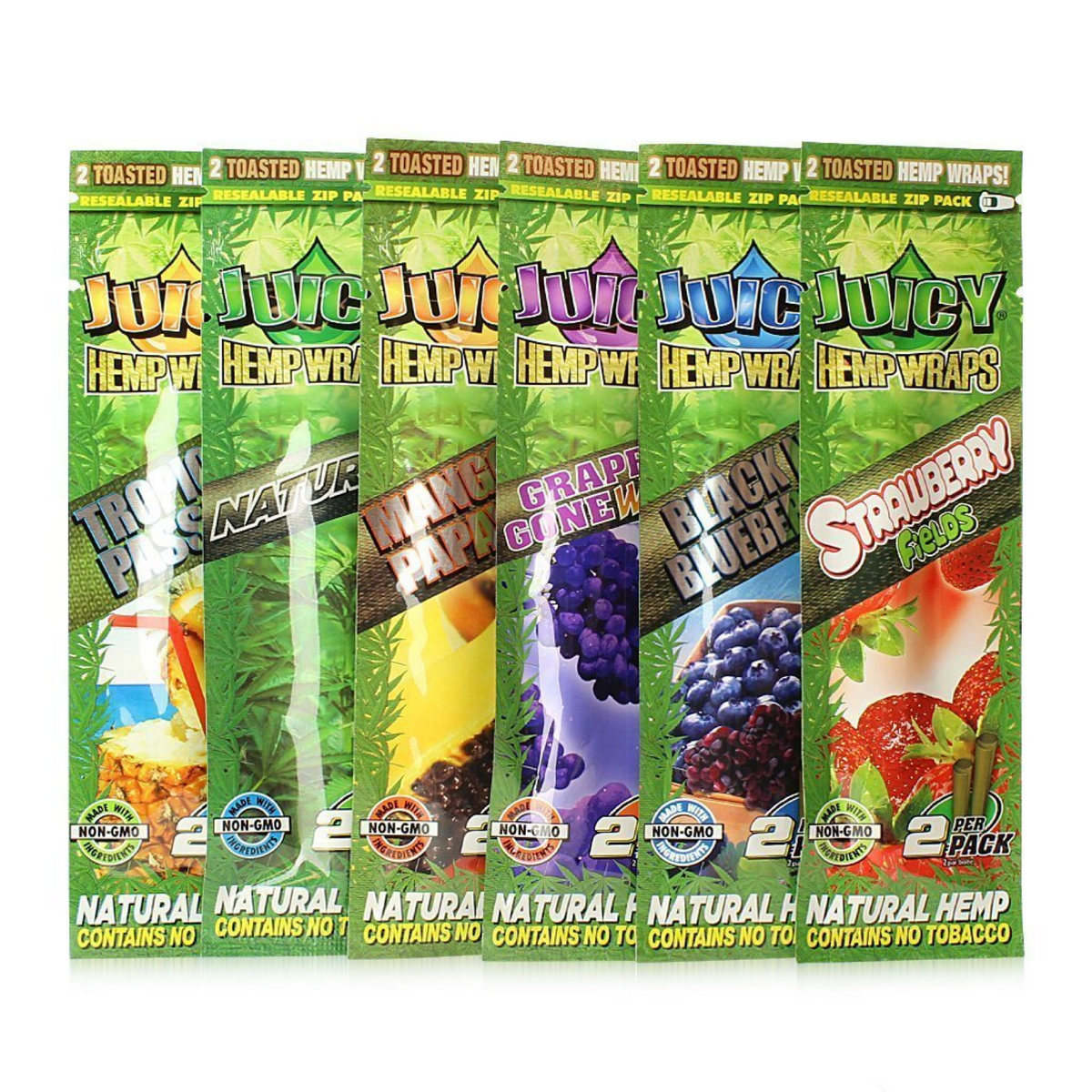 Juicy Jay’s 2PK Natural Hemp Flavored Blunt Wraps | 25pc Display