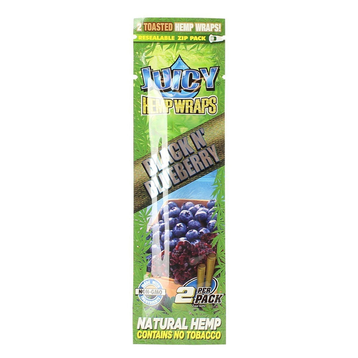 Juicy Jay’s 2PK Natural Hemp Flavored Blunt Wraps | 25pc Display