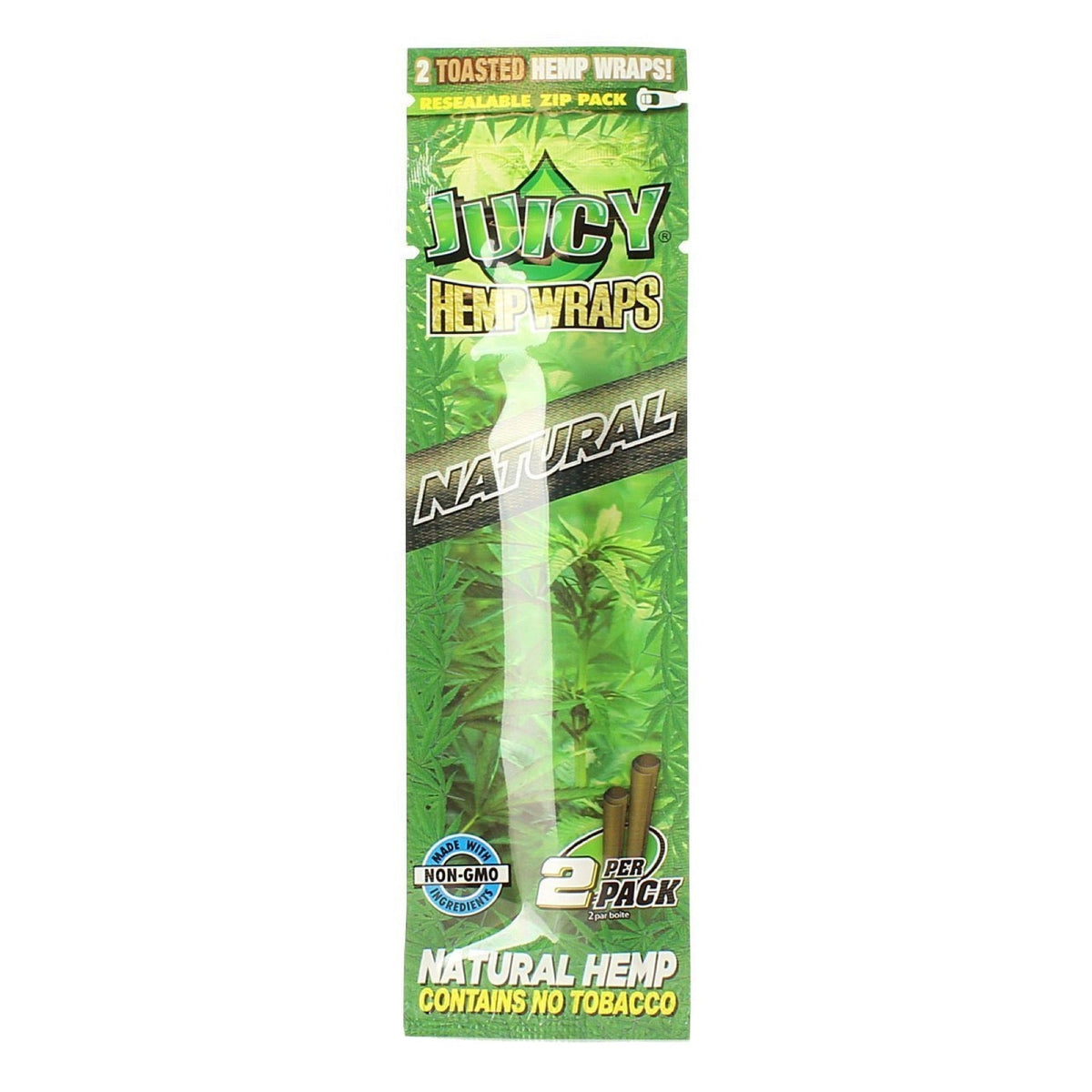 Juicy Jay’s 2PK Natural Hemp Flavored Blunt Wraps | 25pc Display