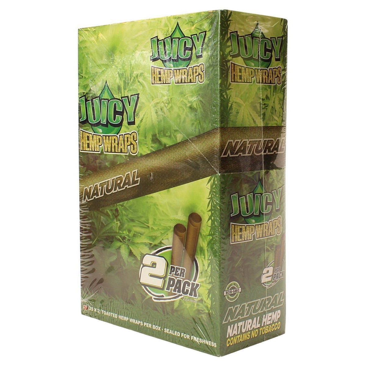 Juicy Jay’s 2PK Natural Hemp Flavored Blunt Wraps | 25pc Display
